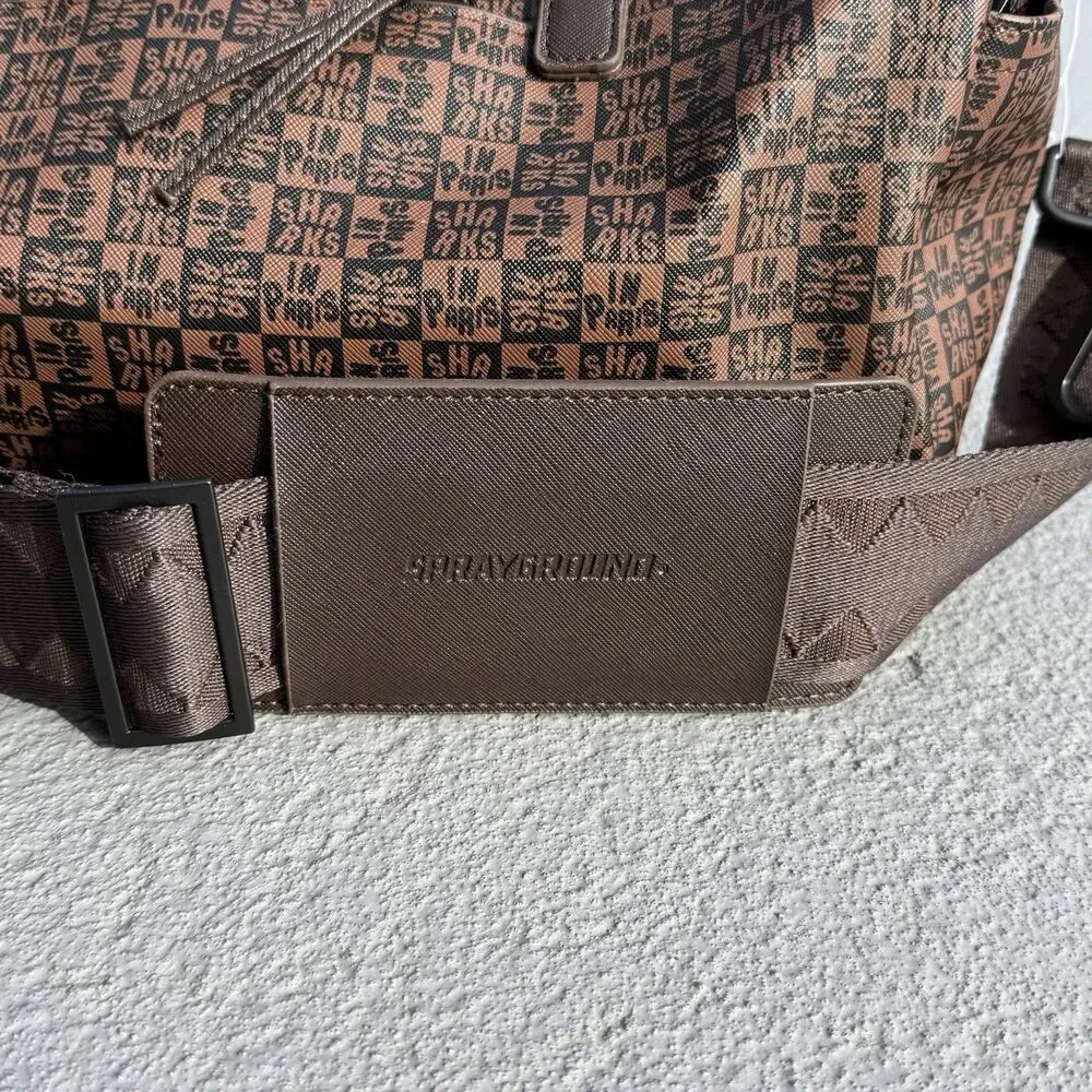Sprayground Sharks In Paris Small Duffle Bag Brown